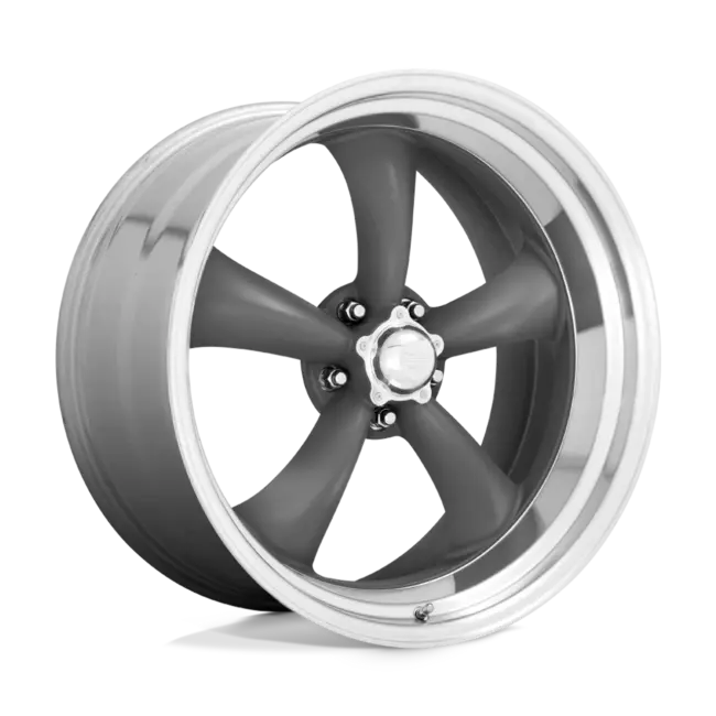 American Racing Vintage VN215 CLASSIC TORQ THRUST II 5X114.3 15X10 -44 MAG GRAY MACHINED LIP