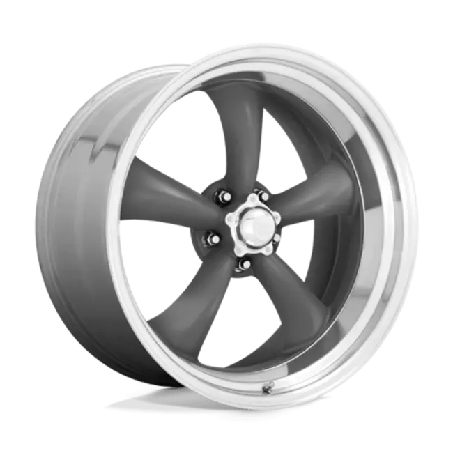 American Racing Vintage VN215 CLASSIC TORQ THRUST II 5X120.65 14X7 0 MAG GRAY W/ MACHINED LIP