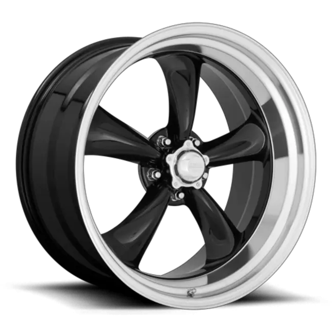 American Racing Vintage VN315 TORQ THRUST II 1 PC 5X139.7 22X11 +18 GLOSS BLACK MACHINED LIP