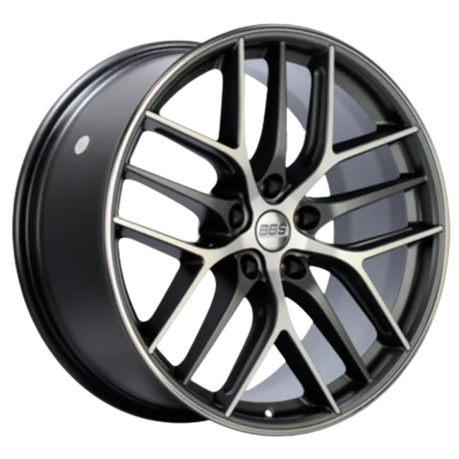 BBS CC-R 5x114.3 20x9.5+35 Graphite w/ Diamond Cut Face