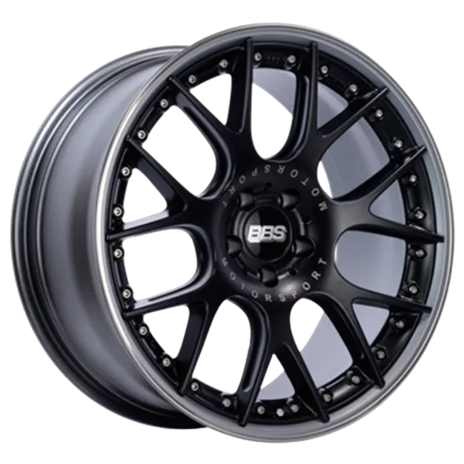 BBS CH-R II 5x112 21x9.5+33 Satin Black w/ Motorsport Etching