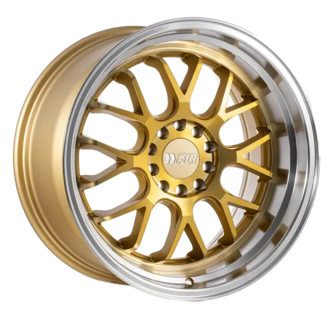 F1R F21 5x100/5x114.3 18x10.5 +20 Machine Gold/Polish Lip v2