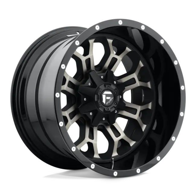 Fuel 1PC D561 CRUSH 5X114.3/5X127 17X9 +1 GLOSS MACHINED DOUBLE DARK TINT