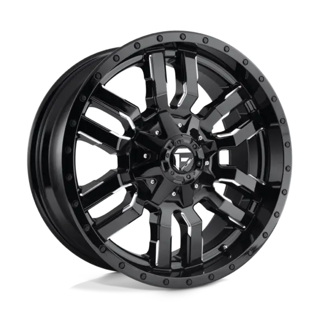 Fuel 1PC D595 SLEDGE 5X114.3/5X127 20X9 +1 GLOSS BLACK MILLED