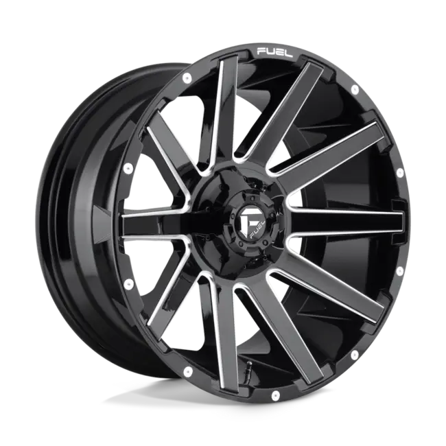 Fuel 1PC D615 CONTRA 8X180 22X10 -18 GLOSS BLACK MILLED