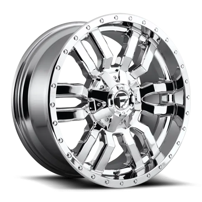 Fuel 1PC D631 SLEDGE 8X165.1 20X9 +1 CHROME PLATED