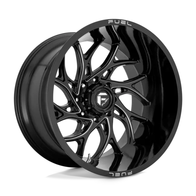 Fuel 1PC D741 RUNNER 8X210 22X8.25 -195 GLOSS BLACK MILLED