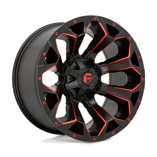 Fuel 1PC D787 ASSAULT 5X139.7/5X150 20X10 -18 MATTE BLACK RED MILLED