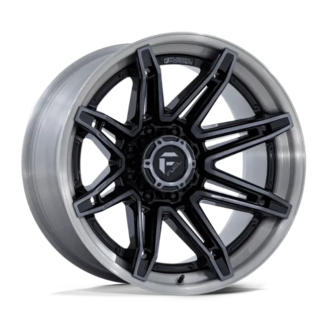 Fuel 1PC FC401 BRAWL 6X135 20x10 -18 GLOSS BLACK WITH BRUSHED GRAY TINT FACE & LIP