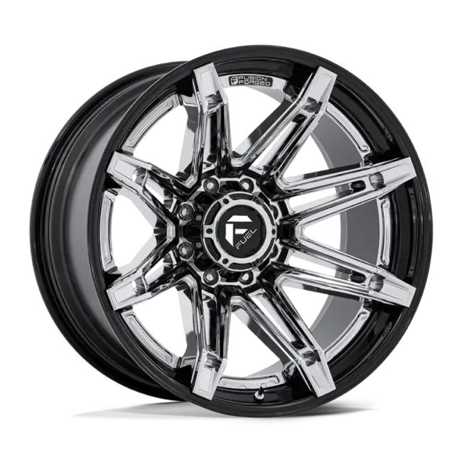 Fuel 1PC FC401 BRAWL 8X170 20x10 -18 CHROME WITH GLOSS BLACK LIP