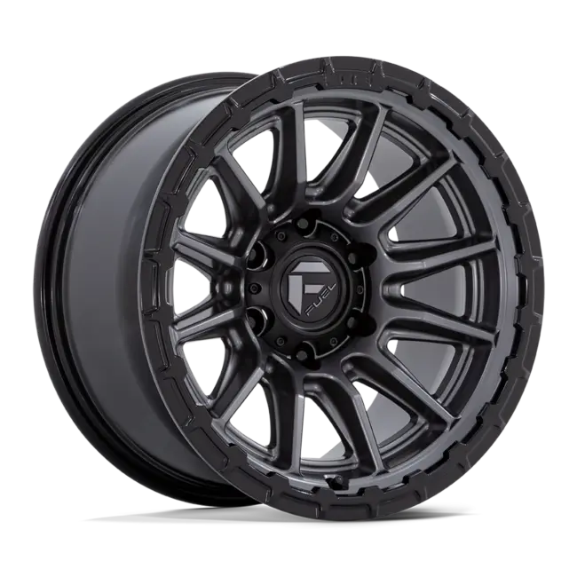 Fuel 1PC FC866 PISTON 5X127 17x9 +1 MATTE GUNMETAL W/ GLOSS BLACK LIP