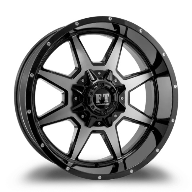 FULL THROTTLE FT2 8x165 20x12-44 BLACK / MACHINED