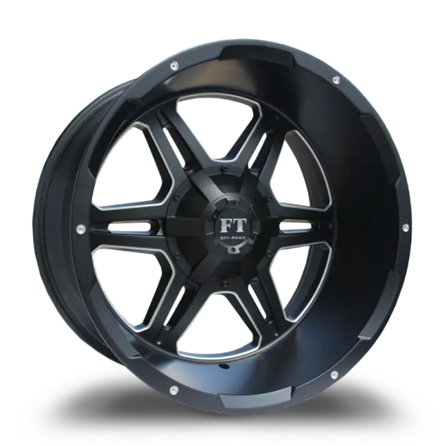 FULL THROTTLE FT3 5x127/5x139.7 22x12-44 SATIN BLACK/MILLED