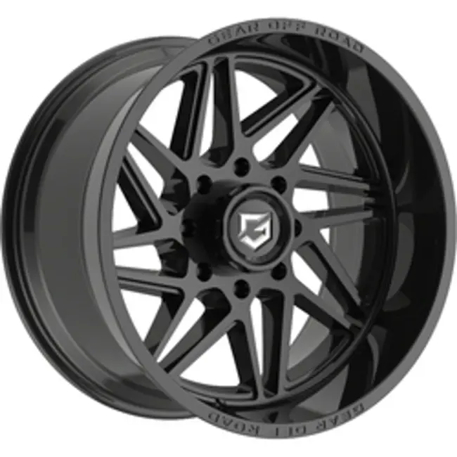 Gear Off Road 761B 5x114.3/5x127 17x9 +0 Gloss Black w/Lip Logo