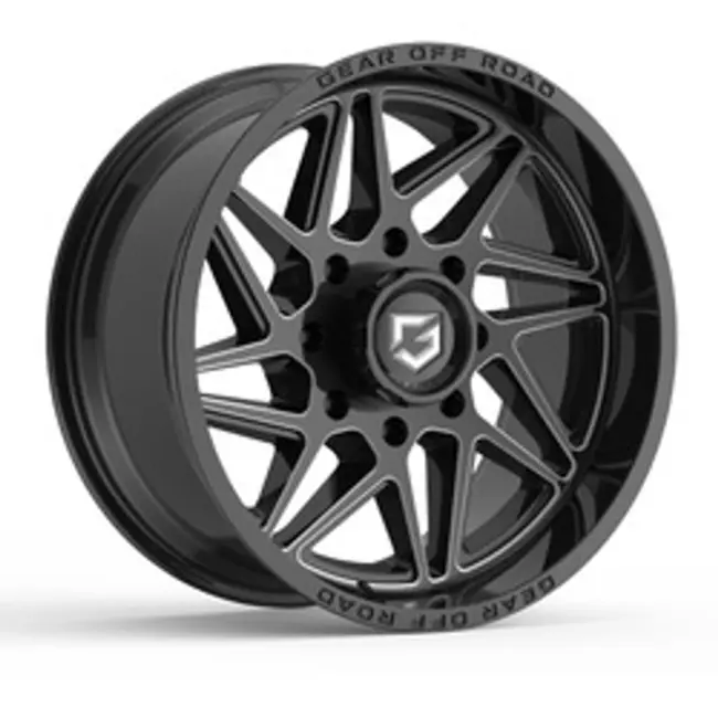 Gear Off Road 761BM Ratio 5x114.3/5x127 17x9 +0 Gloss Black Milled Windows