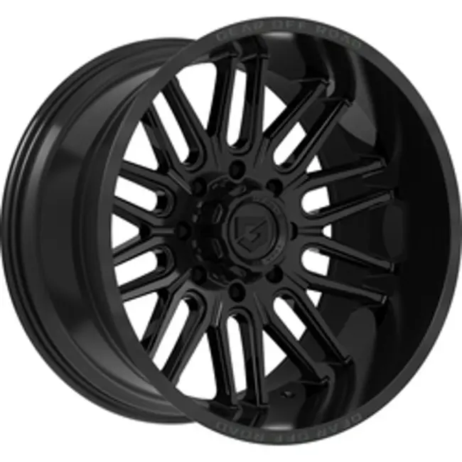 Gear Off Road 766B 6X135/6x139.7 20x12 -44 Gloss Black w/Lip Logo