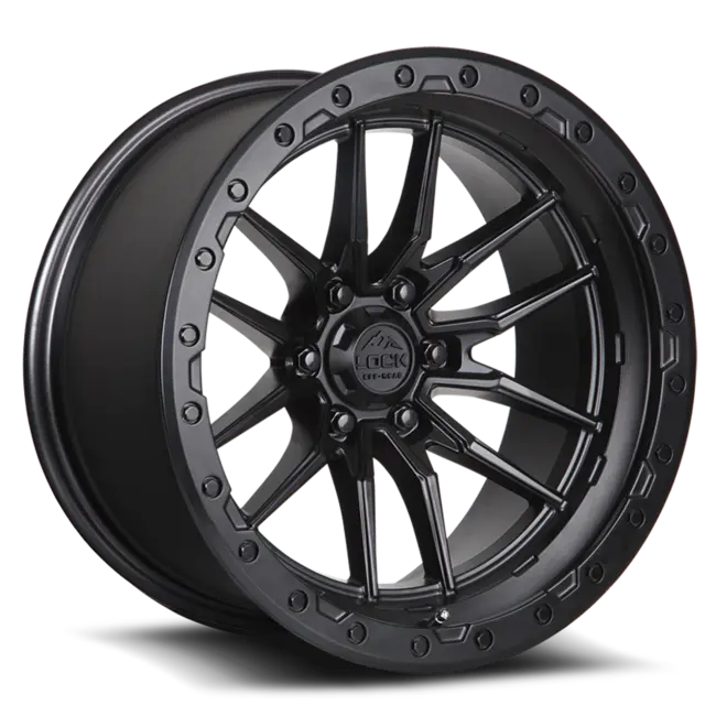 LOCK OFFROAD KRAWLER 8x170 22x10 -18 Matte Black W Matte Black Ring