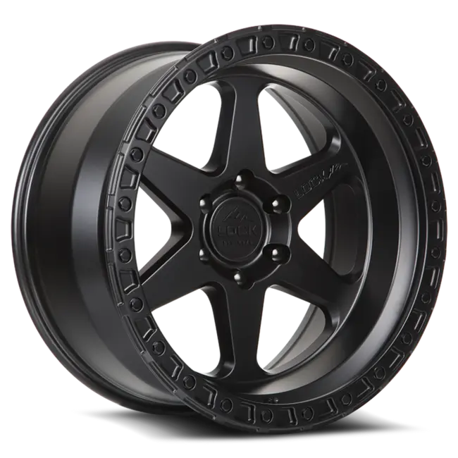 LOCK OFFROAD OLYMPUS 5x127 18x9 -12 Matte Black W Matte Black Ring