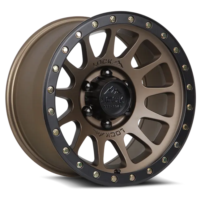 LOCK OFFROAD YOSEMITE 5x127 17x9 +0 Matte Desert Bronze W Matte Black Ring