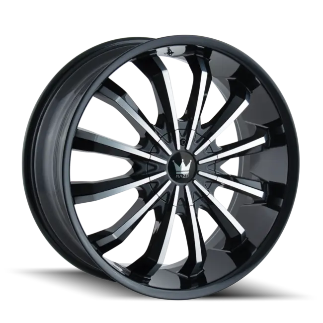 Mazzi Fusion 341 5x110/5x115 20x8.5+35 Gloss Black/Machined Face