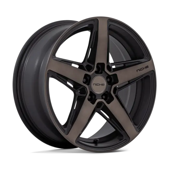 Niche 1PC M271 TERAMO 5X108 18X8 +40 MATTE BLACK WITH DOUBLE DARK TINT FACE