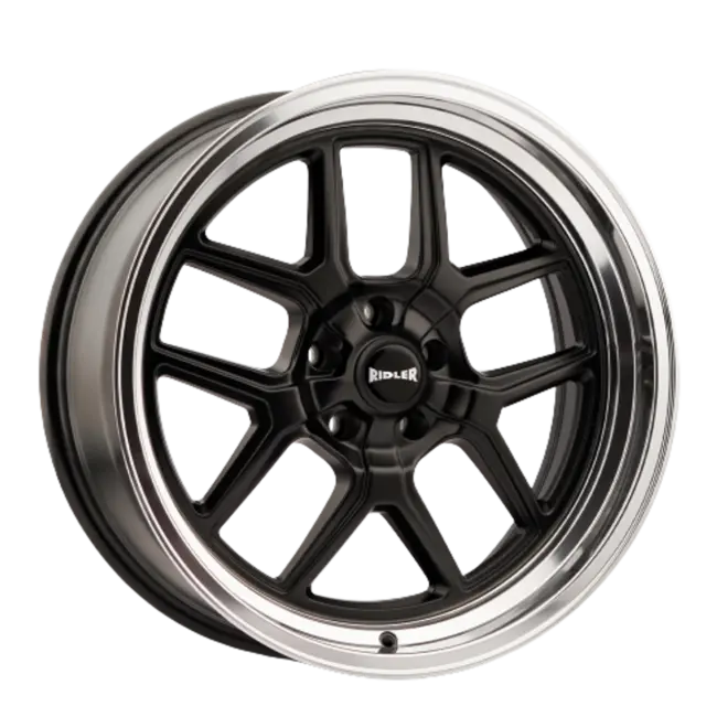 Ridler 610 5x127 20x8.5+0 Matte Black/Polished Lip