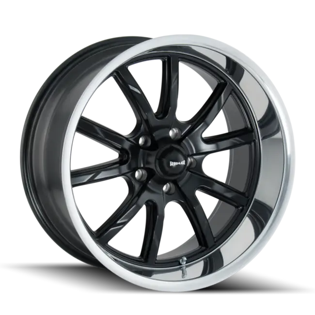 Ridler Type 650 5x120.65 17x8+0 Matte Black/Polished Lip