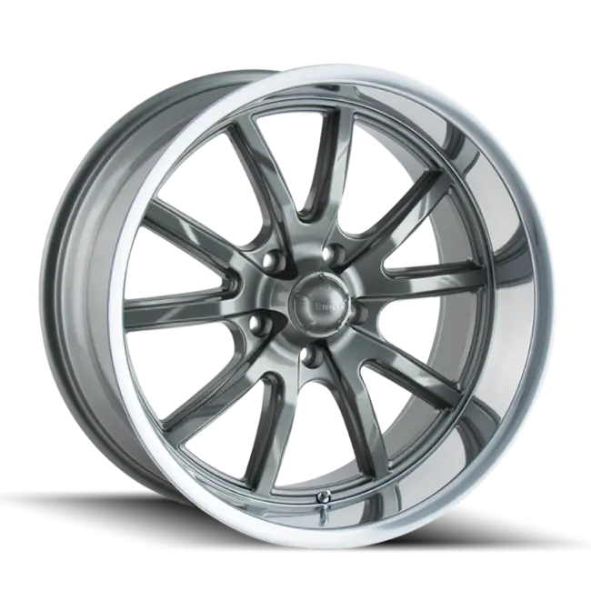 Ridler Type 650 5x120.65 18x9.5+0 Grey/Polished Lip