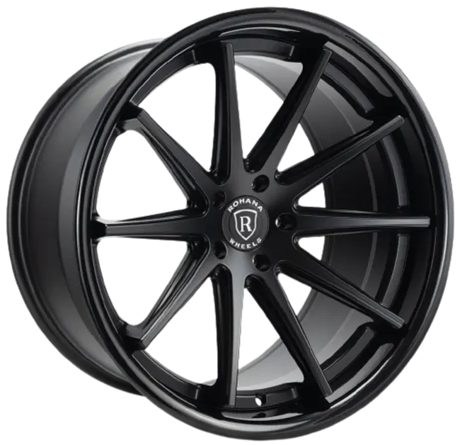 Rohana RFC10 5x112 20x10+22 Matte Black/Gloss Black Lip