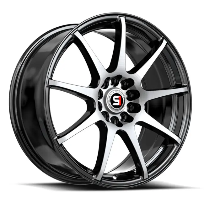 Spec-1 SP-67 5x114.3/5x120 17x7 +42 Gloss Black & Machined