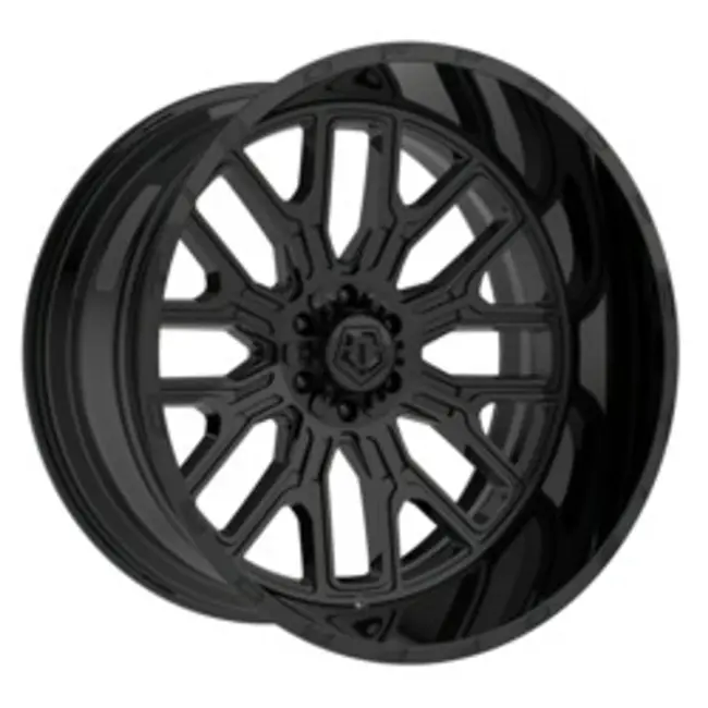 TIS 560B 5X135/5X150 22x12 -44 Gloss Black w/Lip Logo