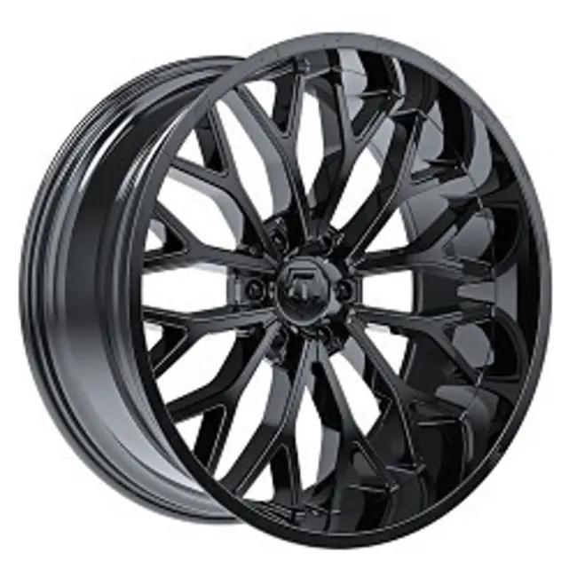 TIS 565B 6x139.7 20x10 -24 Gloss Black & Painted lip logo