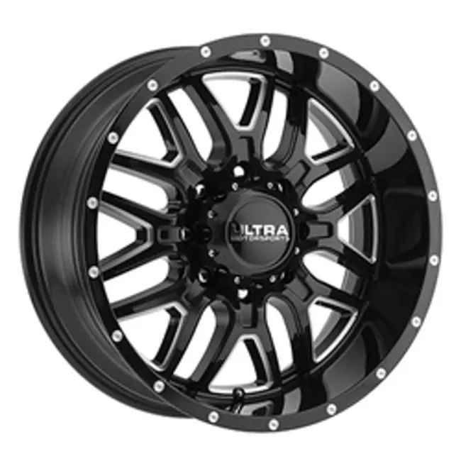 Ultra 203BM Hunter 8x165.1 20x9 +18 Gloss Black w/ Milled Accents