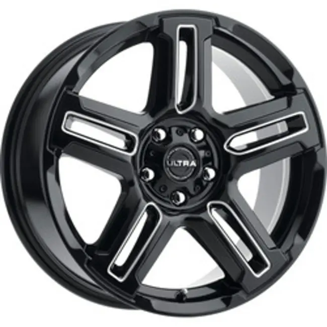 Ultra 258BM Prowler Lifted 5x114.3 17x8 +30 Gloss Black w/Milled Accents