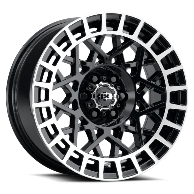 Vision Street-Designs 349 Savage 6x139.7 17x8.5-12 Gloss Black Machined Lip