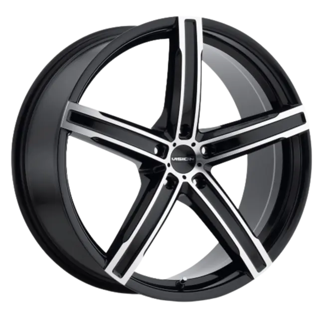 Vision Street-Designs 469 Boost 5x115 17x8+38 Gloss Black Machined Face