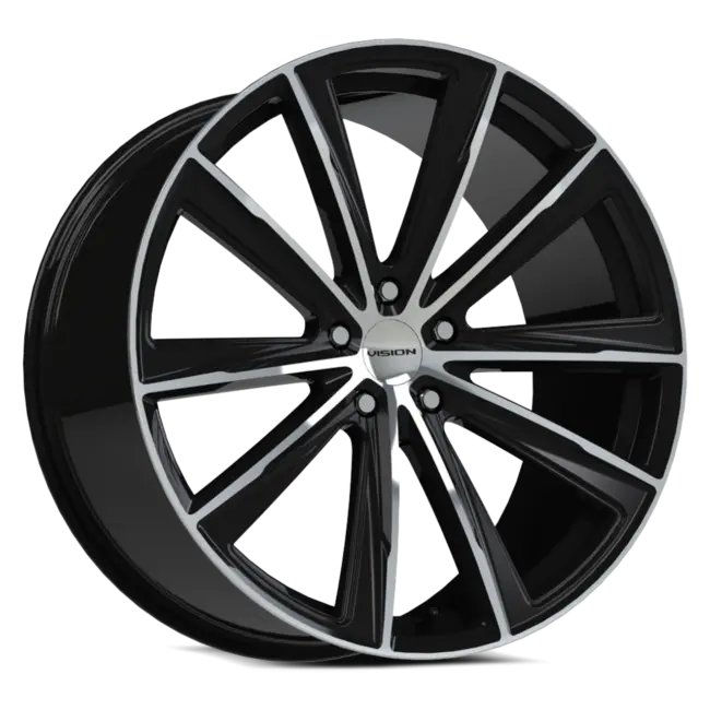 Vision Street-Designs 471 Splinter 5x112 20x10.5+42 Gloss Black Machined Face