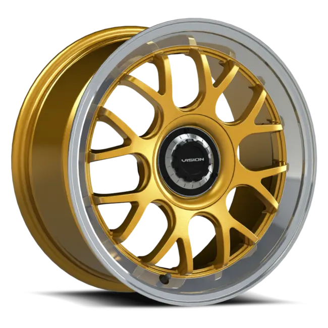 Vision Street-Designs 478 Alpine 5x112 18x8.5+35 Gold Machined Lip