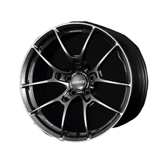 Volk Racing G025 5x114.3 18x8.0+35 Shining Black Metal / Rim Edge DC